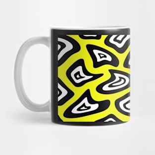 Abstract pattern - yellow, black and white. Mug